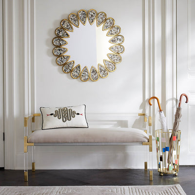 Jonathan Adler Runder Spiegel Petal mit Perlmutt | ø 81 cm