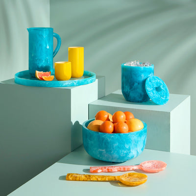 Jonathan Adler Salatbesteck Mustique Ripple | Gelb & Rosa