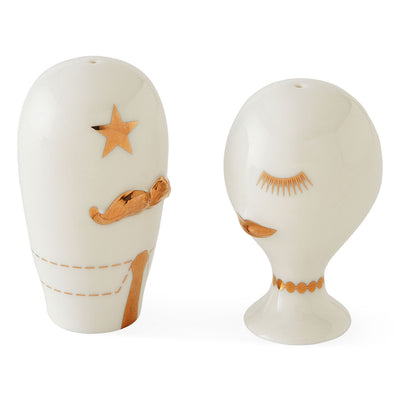 Jonathan Adler Salz- und Pfefferstreuer Gilded Mr. & Mrs. Muse