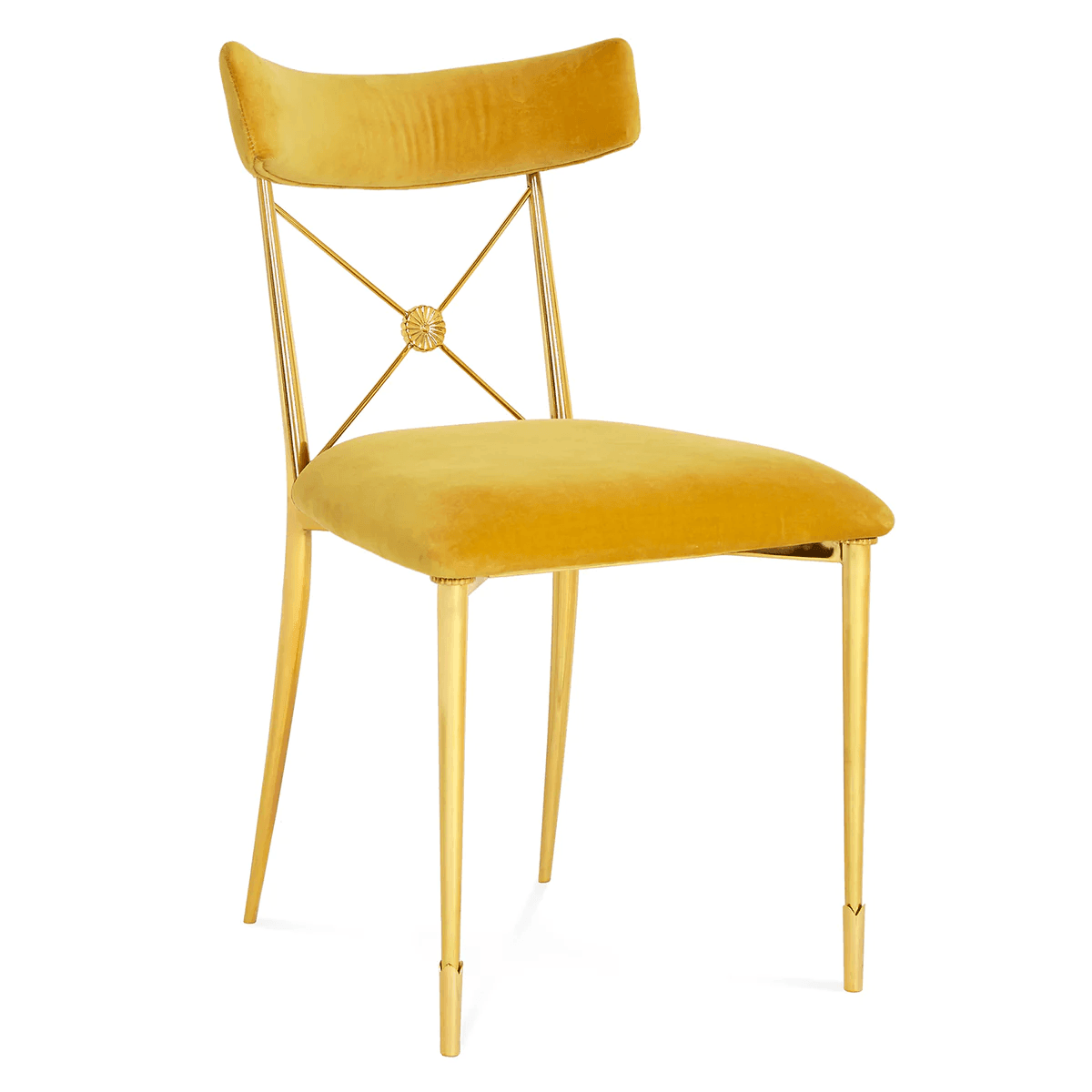 Jonathan Adler Samt-Esszimmerstuhl Rider | Rialto Gold