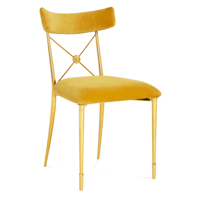 Jonathan Adler Samt-Esszimmerstuhl Rider | Rialto Gold