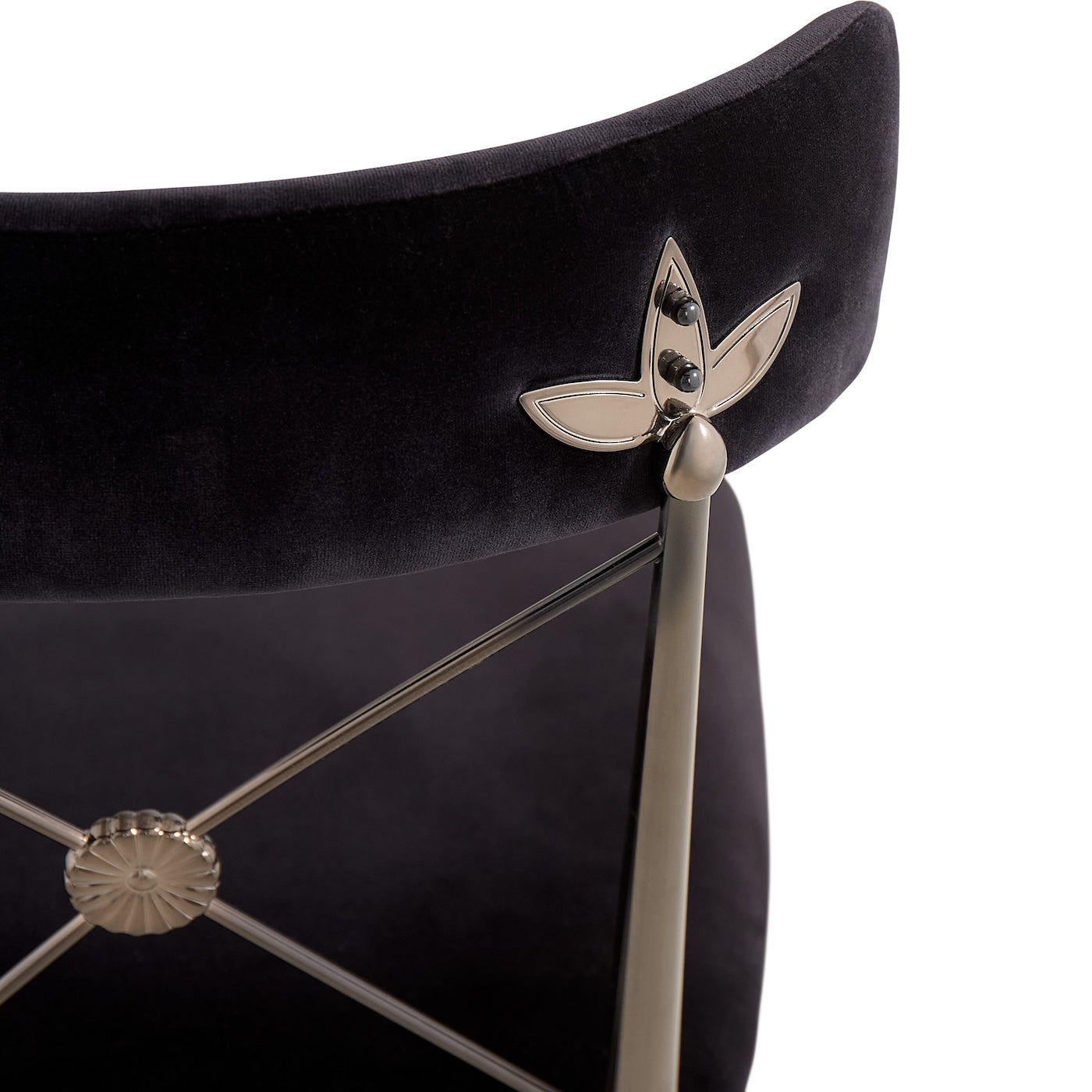 Jonathan Adler Samt-Esszimmerstuhl Rider | Rialto Midnight