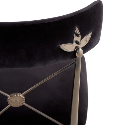 Jonathan Adler Samt-Esszimmerstuhl Rider | Rialto Midnight