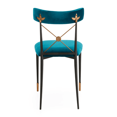 Jonathan Adler Samt-Esszimmerstuhl Rider | Rialto Peacock