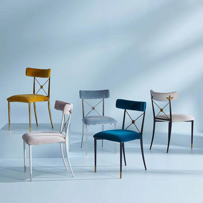 Jonathan Adler Samt-Esszimmerstuhl Rider | Rialto Peacock
