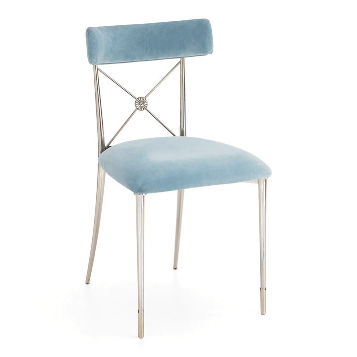 Jonathan Adler Samt-Esszimmerstuhl Rider | Rialto Sky