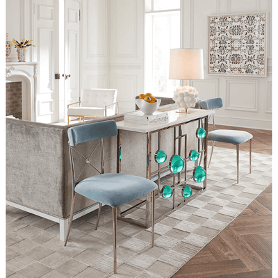 Jonathan Adler Samt-Esszimmerstuhl Rider | Rialto Sky