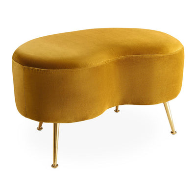 Jonathan Adler Samt-Polsterbank Kidney | Varese Lichen