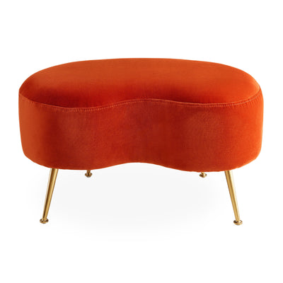 Jonathan Adler Samt-Polsterbank Kidney | Varese Persimmon