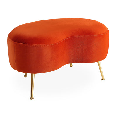 Jonathan Adler Samt-Polsterbank Kidney | Varese Persimmon
