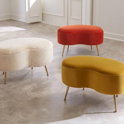 Jonathan Adler Samt-Polsterbank Kidney | Varese Persimmon