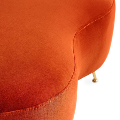 Jonathan Adler Samt-Polsterbank Kidney | Varese Persimmon