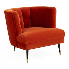 Jonathan Adler Samt-Sessel Draper | Varese Persimmon
