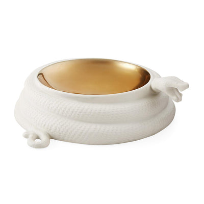 Jonathan Adler Schale Eden Accent Bowl | Mattweiß & Glänzend Gold