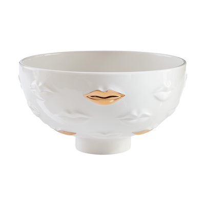 Jonathan Adler Schale Gilded Gala Bowl Lips | Gold Glänzend