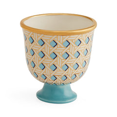 Jonathan Adler Coupe décorative Basketweave Pedestal Bowl