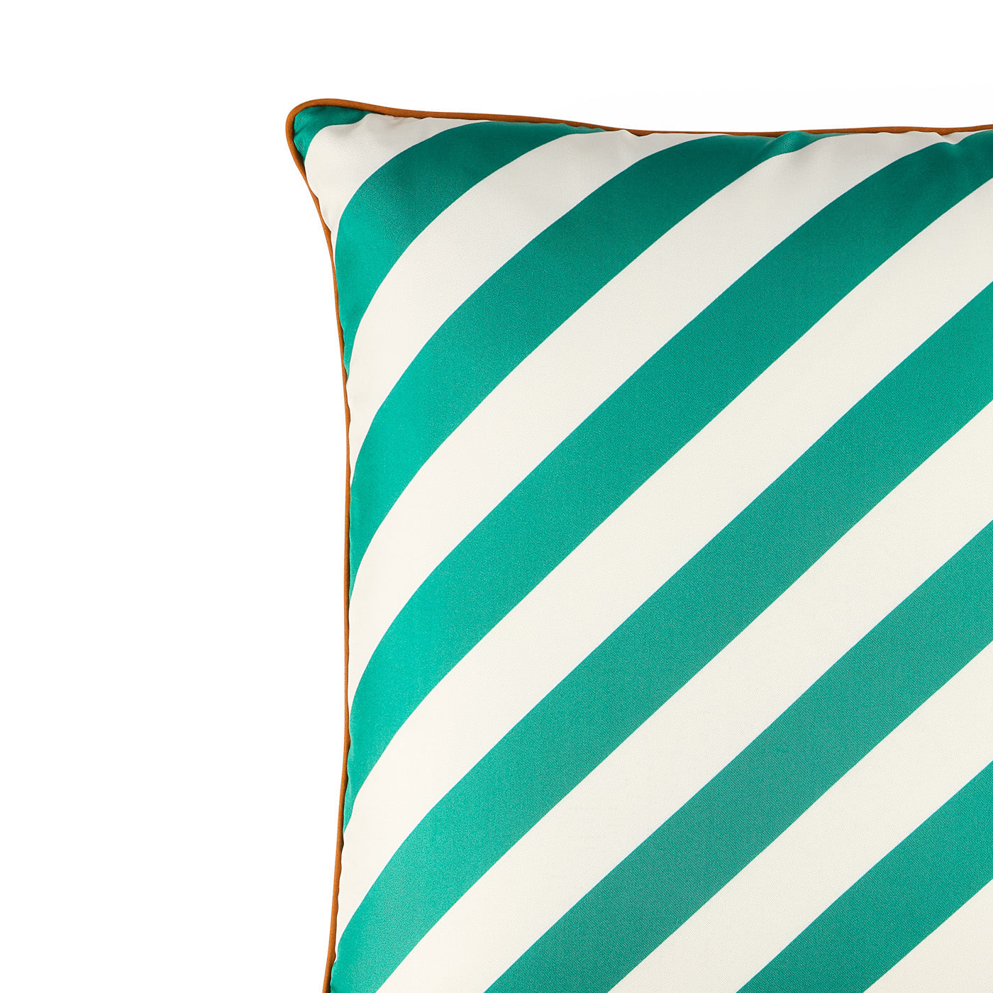 Jonathan Adler Seidenkissen Cabana Ivory & Grün | 45x45 cm