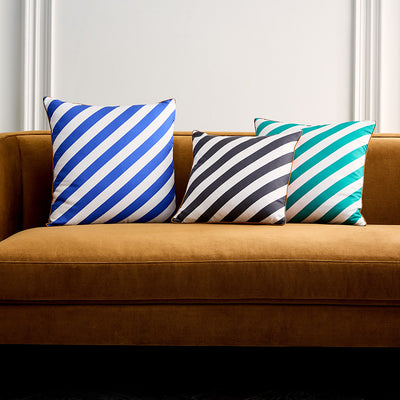 Jonathan Adler Seidenkissen Cabana Ivory & Schwarz | 40x40 cm