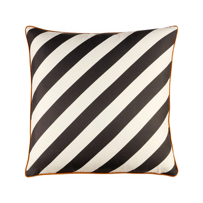 Jonathan Adler Seidenkissen Cabana Ivory & Schwarz | 40x40 cm