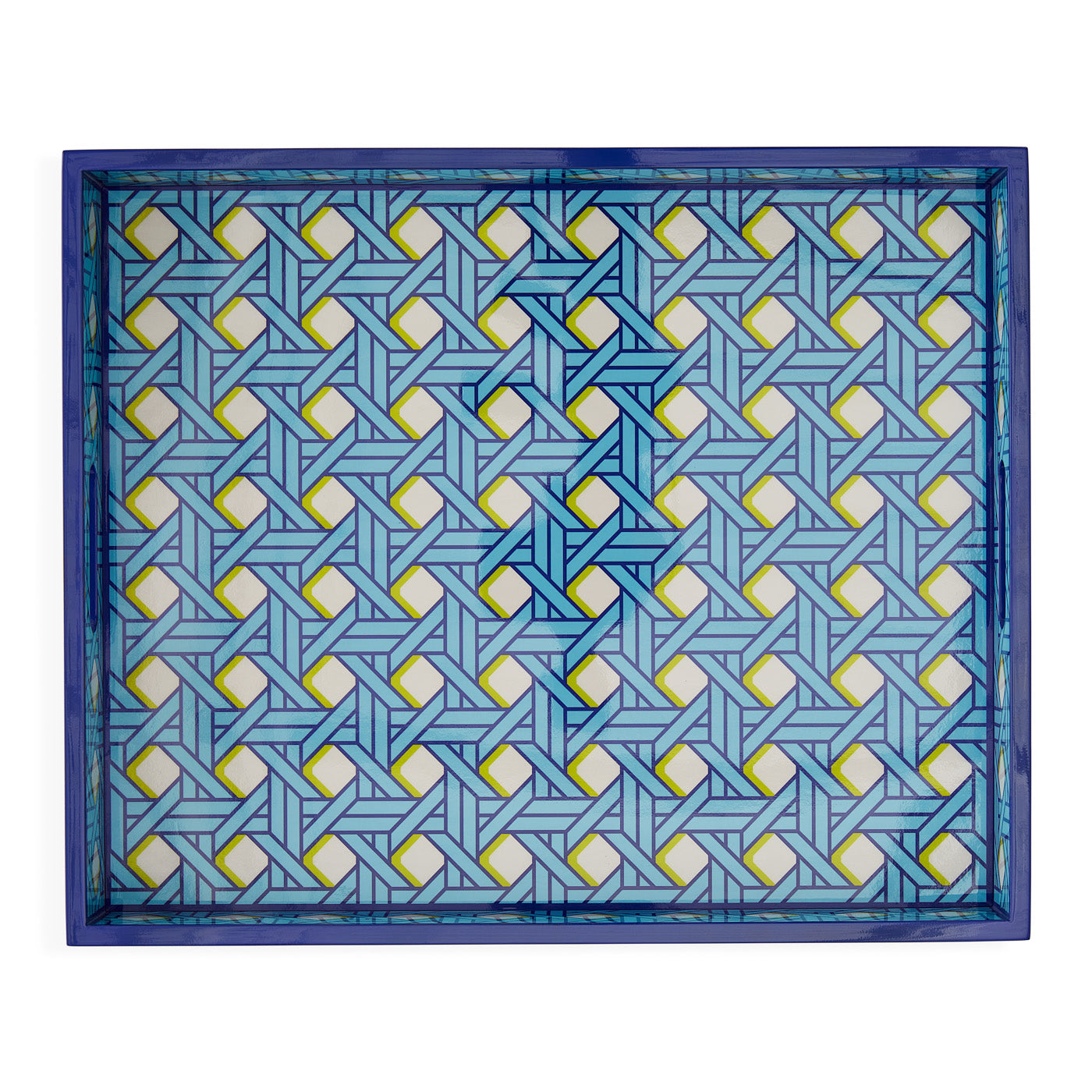 Jonathan Adler Servier- und Dekotablett Basketweave Lacquer Tray