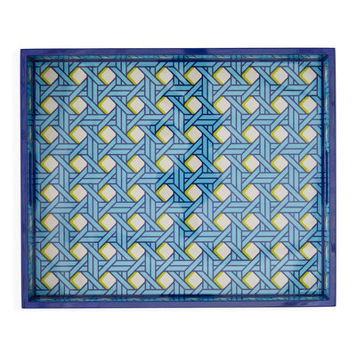 Jonathan Adler Servier- und Dekotablett Basketweave Lacquer Tray