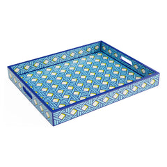 Jonathan Adler Plateau De Service Et De Décoration Basketweave Lacquer Tray