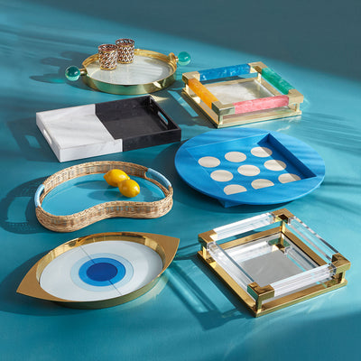 Jonathan Adler Servier- und Dekotablett Mustique Square Tray | Multi