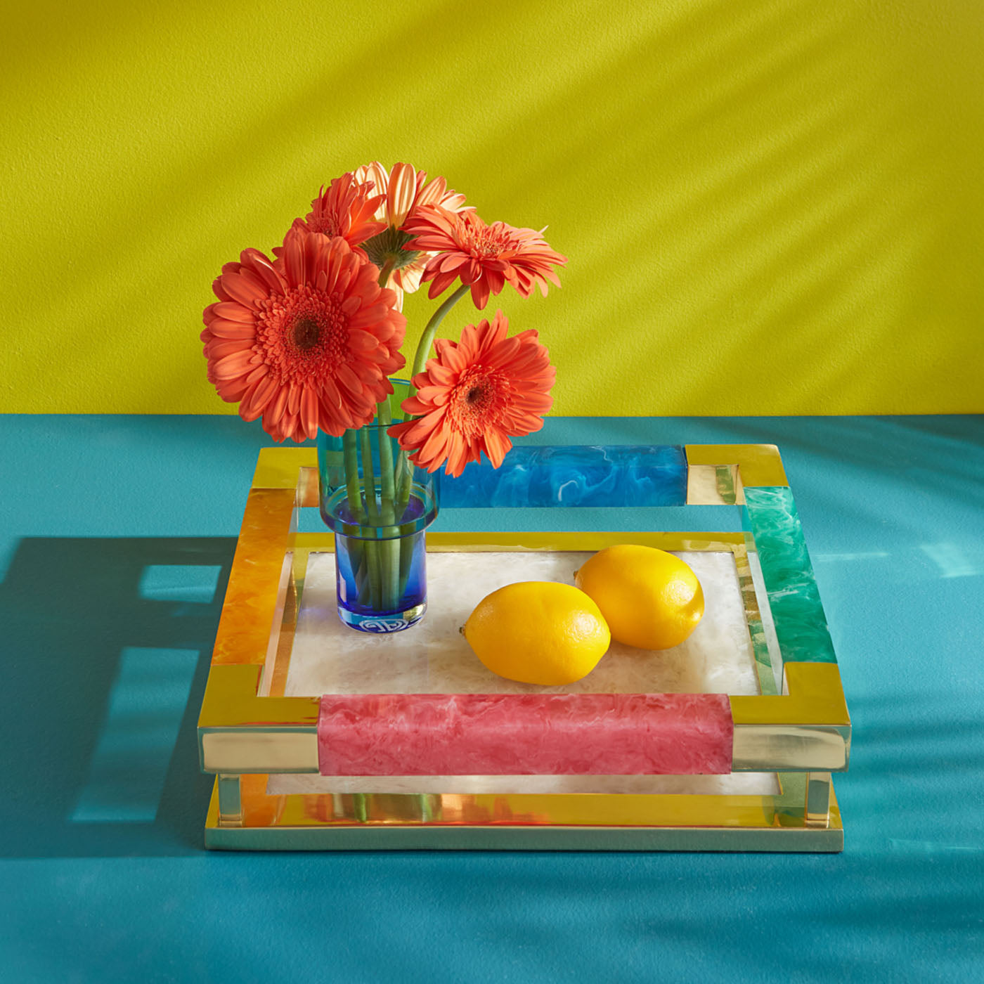 Jonathan Adler Servier- und Dekotablett Mustique Square Tray | Multi