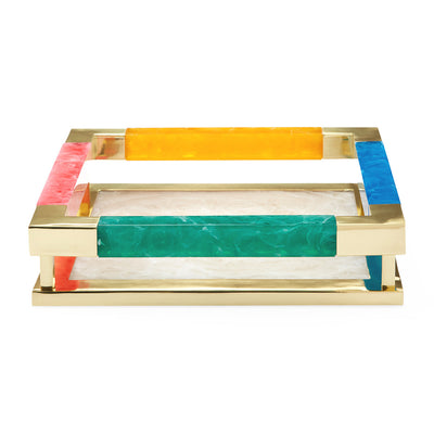 Jonathan Adler Servier- und Dekotablett Mustique Square Tray | Multi