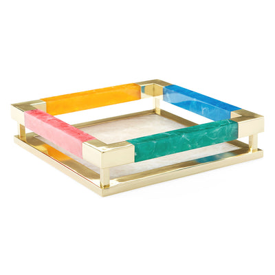 Jonathan Adler Servier- und Dekotablett Mustique Square Tray | Multi