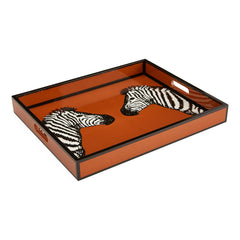 Jonathan Adler Servier- und Dekotablett Zebra Lacquer Tray