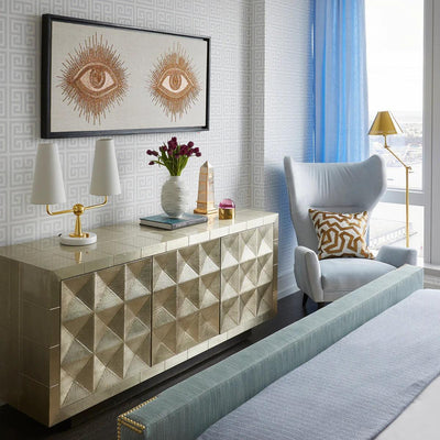 Jonathan Adler Sideboard Talitha 3-türig | Silber