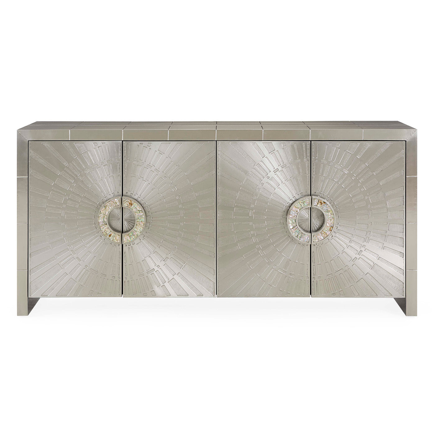 Jonathan Adler Sideboard Talitha 4-türig | Silber