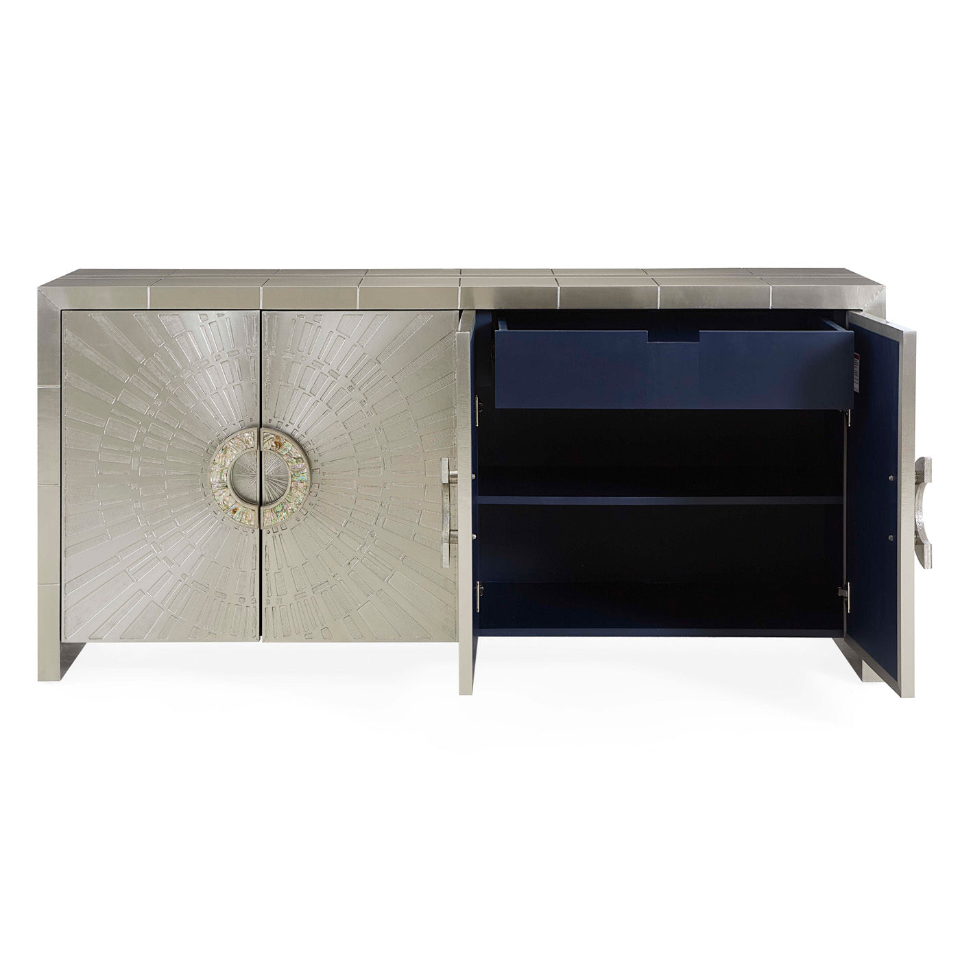 Jonathan Adler Sideboard Talitha 4-türig | Silber