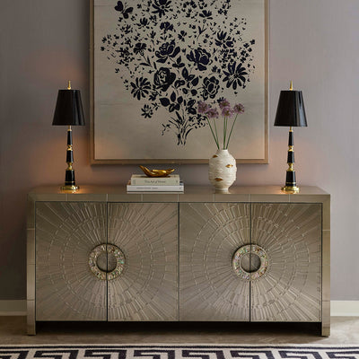 Jonathan Adler Sideboard Talitha 4-türig | Silber