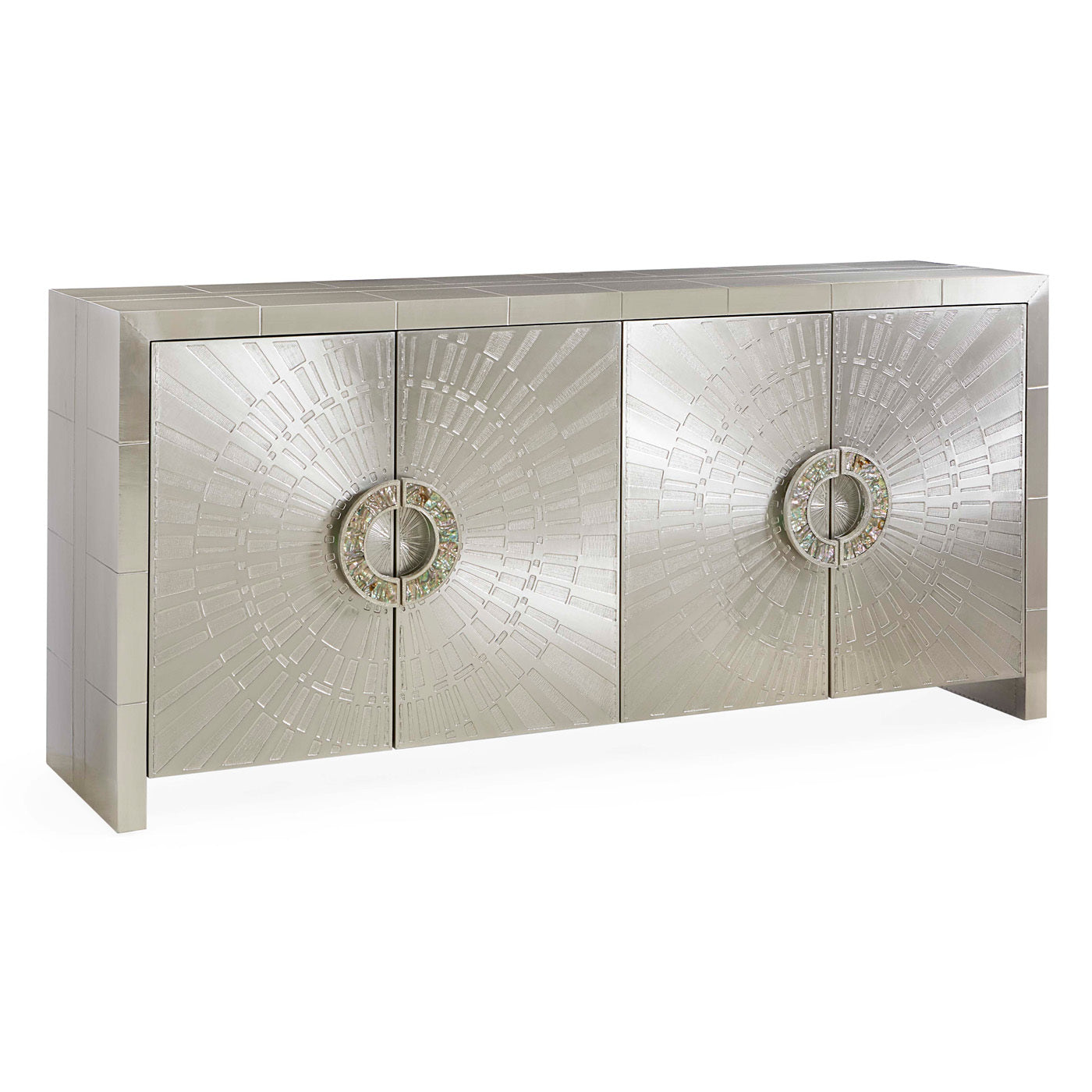 Jonathan Adler Sideboard Talitha 4-türig | Silber