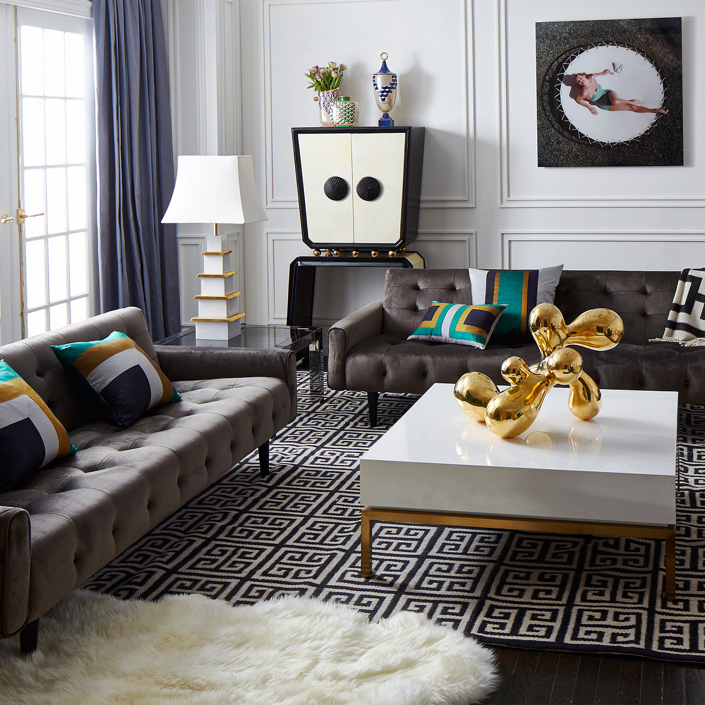 Jonathan Adler Skulptur Giant Brass Orb Messing | 67 cm