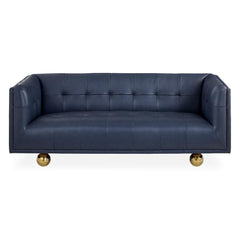 Jonathan Adler Ledersofa Claridge | Oxford Navy