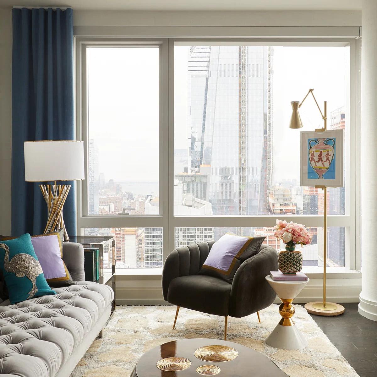Jonathan Adler Stehlampe Bristol mit Bildhalterung