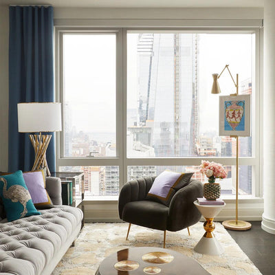 Jonathan Adler Stehlampe Bristol mit Bildhalterung