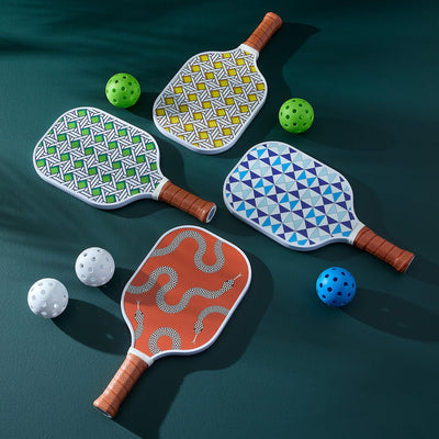 Jonathan Adler Strandtennis-Set Pickleball Spiel Basketweave