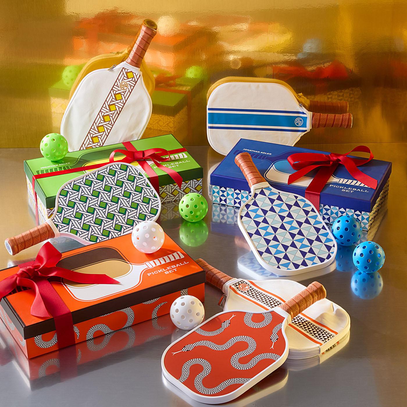 Jonathan Adler Strandtennis-Set Pickleball Spiel Basketweave