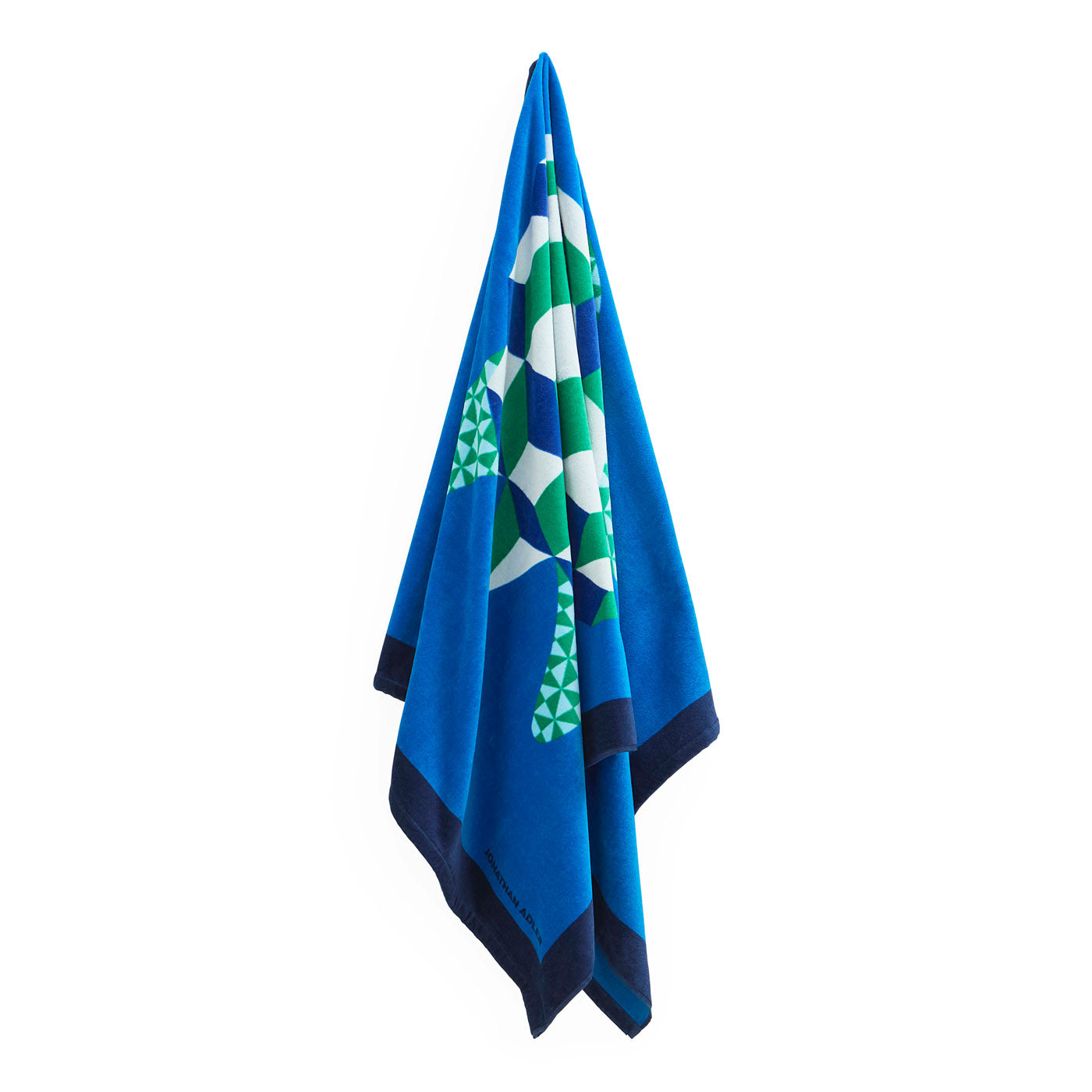 Jonathan Adler Strandtuch Turtle blau | 102x178 cm