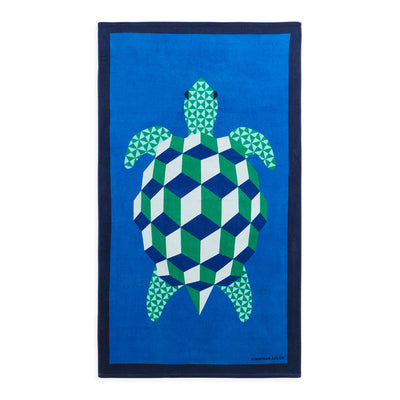 Jonathan Adler Strandtuch Turtle blau | 102x178 cm