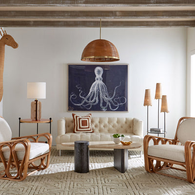 Jonathan Adler Travertin-Couchtisch Oeuf