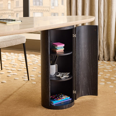 Jonathan Adler Travertin-Schreibtisch Oeuf
