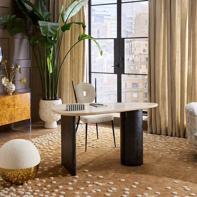 Jonathan Adler Travertin-Schreibtisch Oeuf