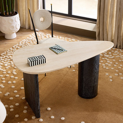Jonathan Adler Travertin-Schreibtisch Oeuf