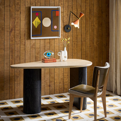 Jonathan Adler Travertin-Schreibtisch Oeuf