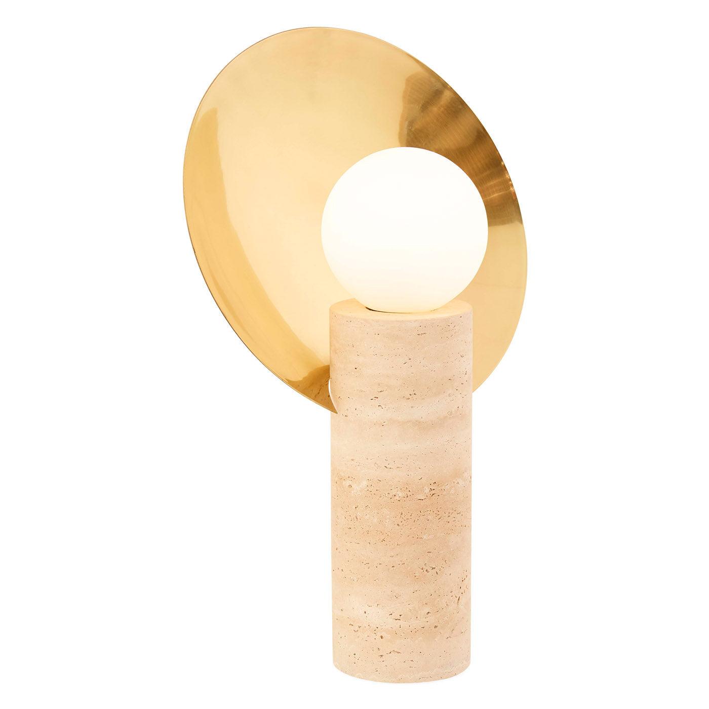 Jonathan Adler Travertine Tischlampe Halo